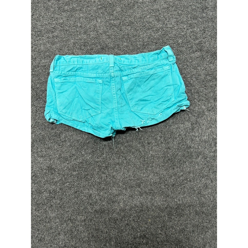 J Brand Shorts Womens Size 27 Turquoise Blue Cut Off Low Rise Denim Summer USA - Picture 6 of 7